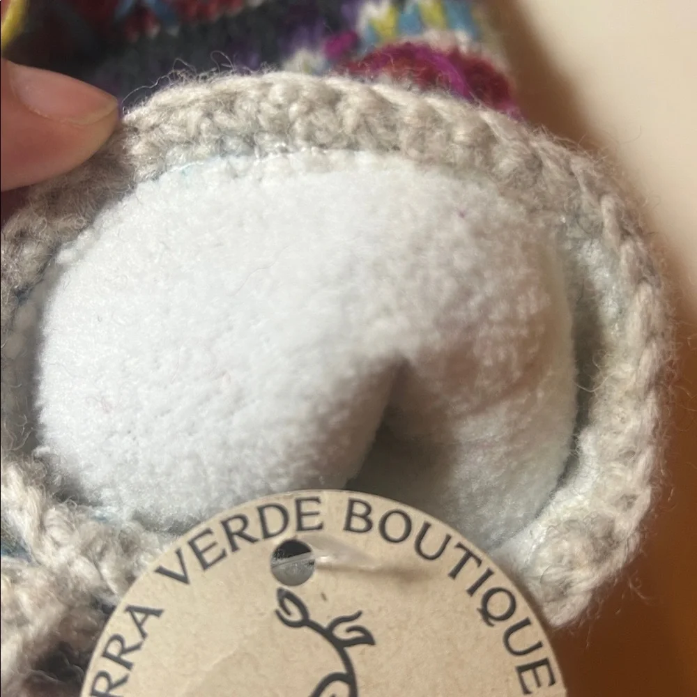 NWT Boutique Colorful Knit Mittens with Button Detail